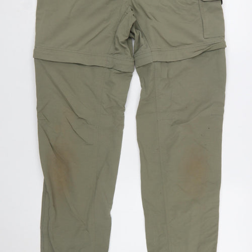 Columbia Men's Green Cargo Convertible Trousers Size L Long