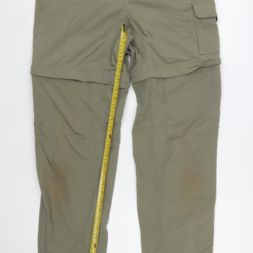 Columbia Men's Green Cargo Convertible Trousers Size L Long