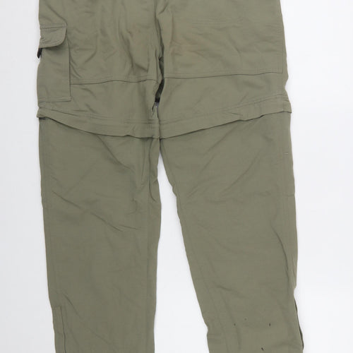 Columbia Men's Green Cargo Convertible Trousers Size L Long