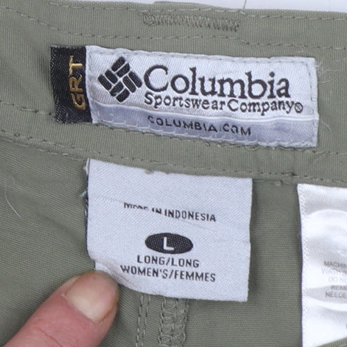 Columbia Men's Green Cargo Convertible Trousers Size L Long