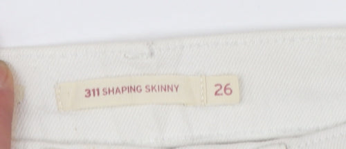 Levi Strauss Women White 311 Shaping Skinny Jeans Size 26