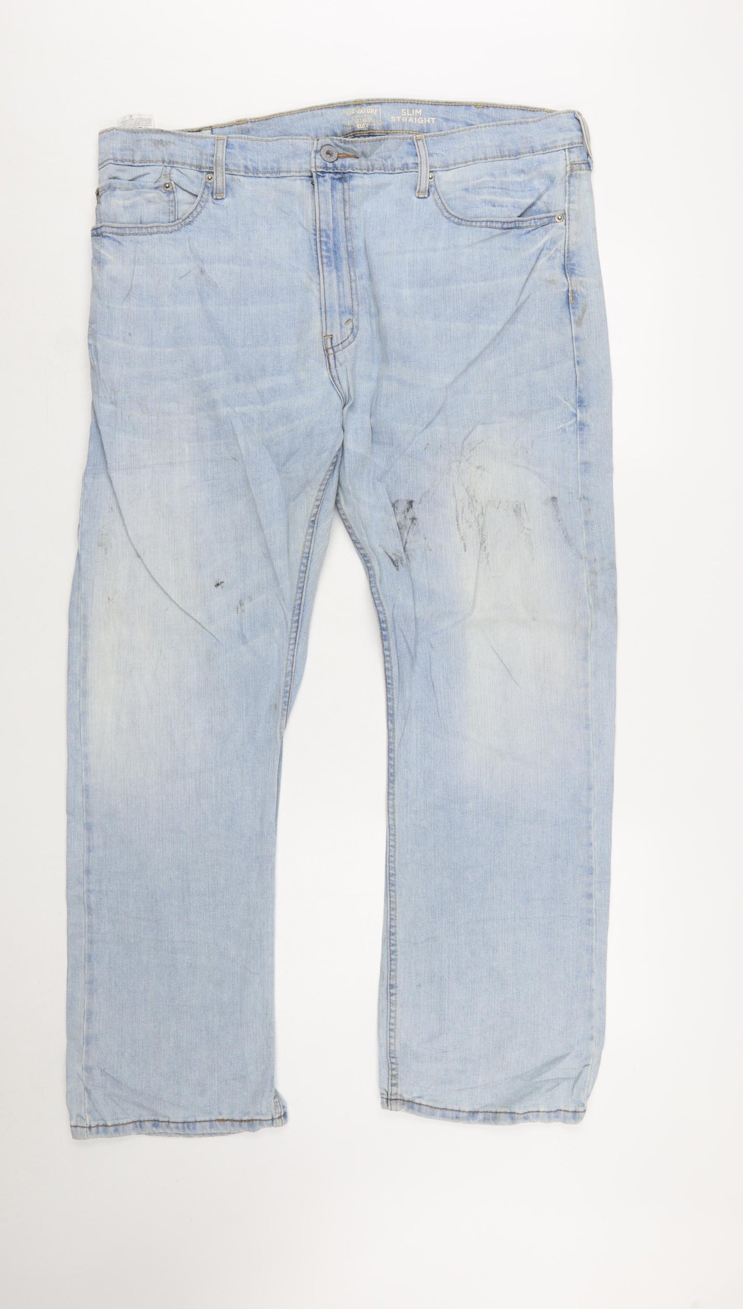 Levi Strauss Men's Blue Slim Straight Denim Jeans 38x30