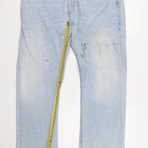 Levi Strauss Men's Blue Slim Straight Denim Jeans 38x30