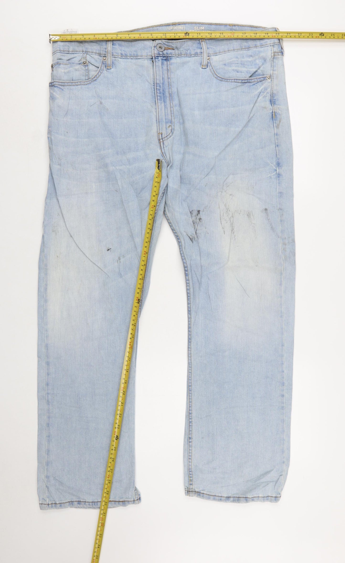 Levi Strauss Men's Blue Slim Straight Denim Jeans 38x30