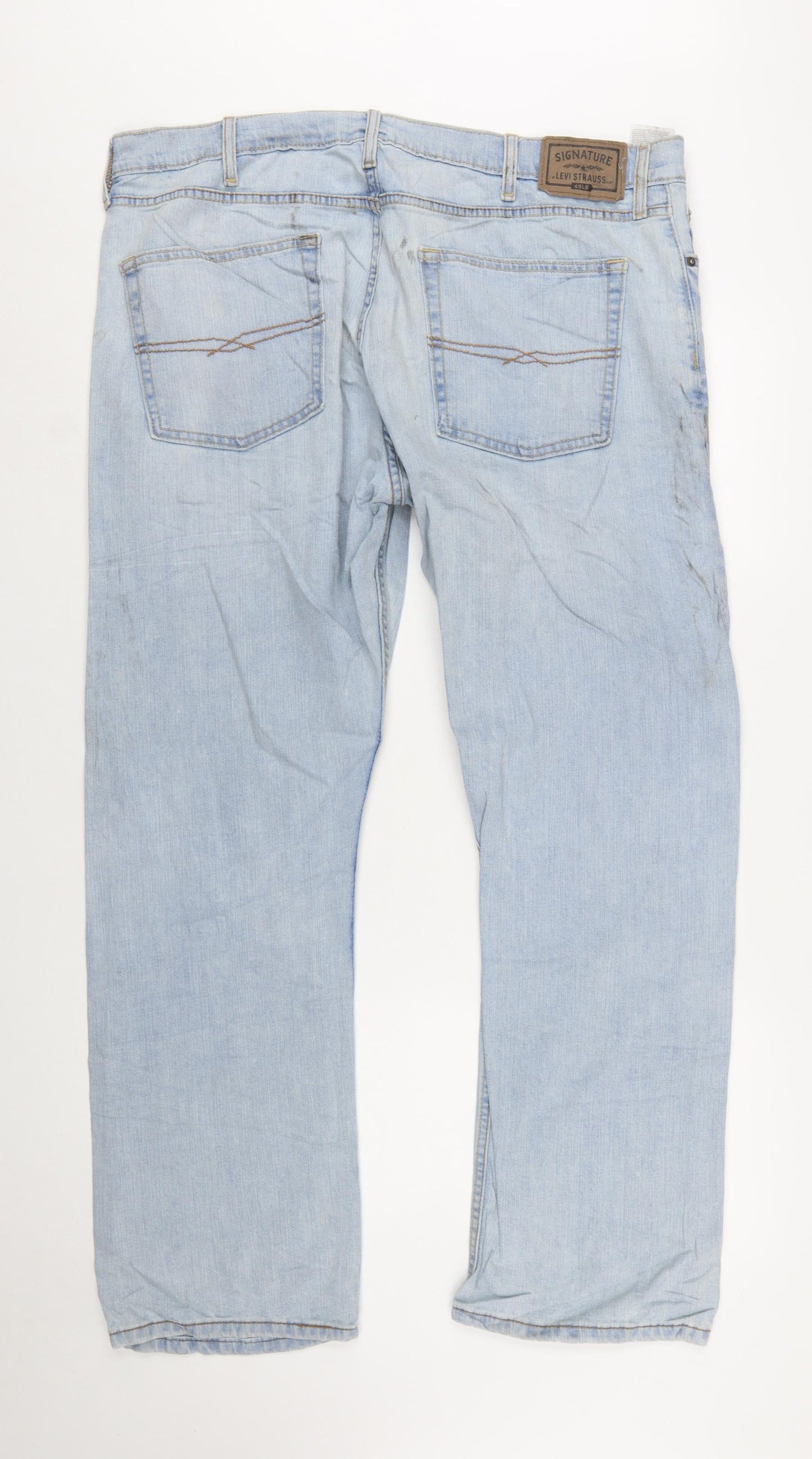 Levi Strauss Men's Blue Slim Straight Denim Jeans 38x30