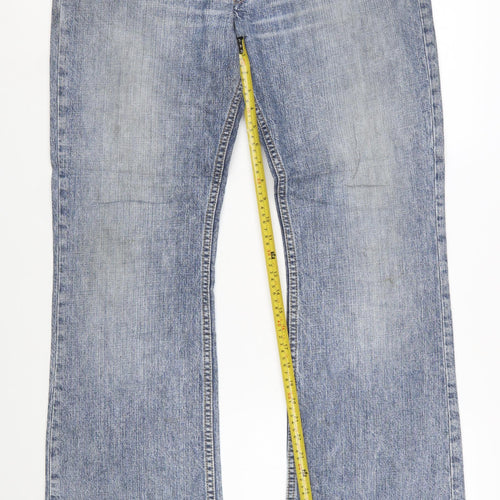 Lee Men's Blue Denim Straight Jeans W36 L32 Denver Regular Fit