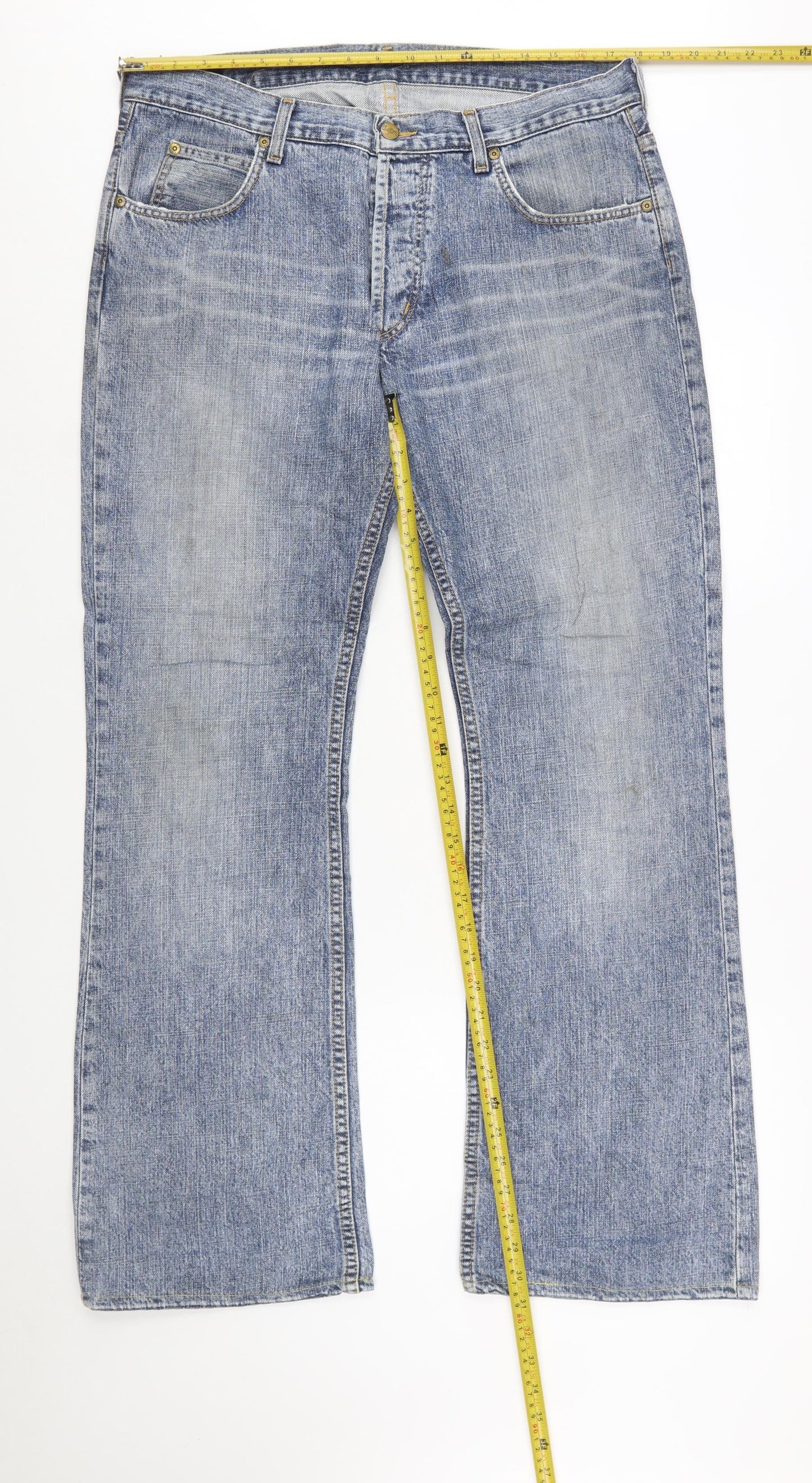 Lee Men's Blue Denim Straight Jeans W36 L32 Denver Regular Fit