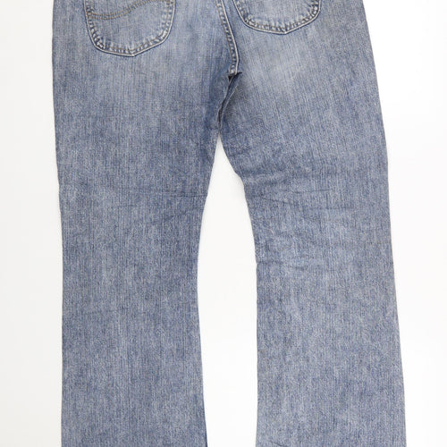 Lee Men's Blue Denim Straight Jeans W36 L32 Denver Regular Fit