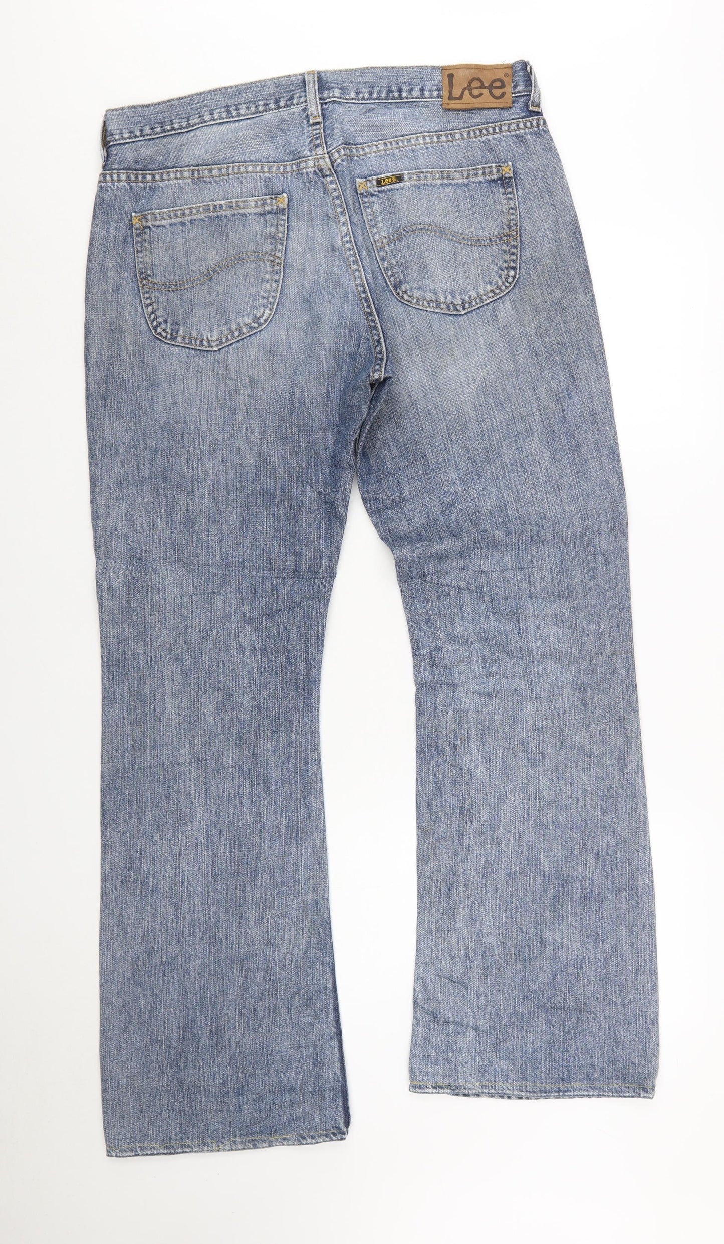Lee Men's Blue Denim Straight Jeans W36 L32 Denver Regular Fit