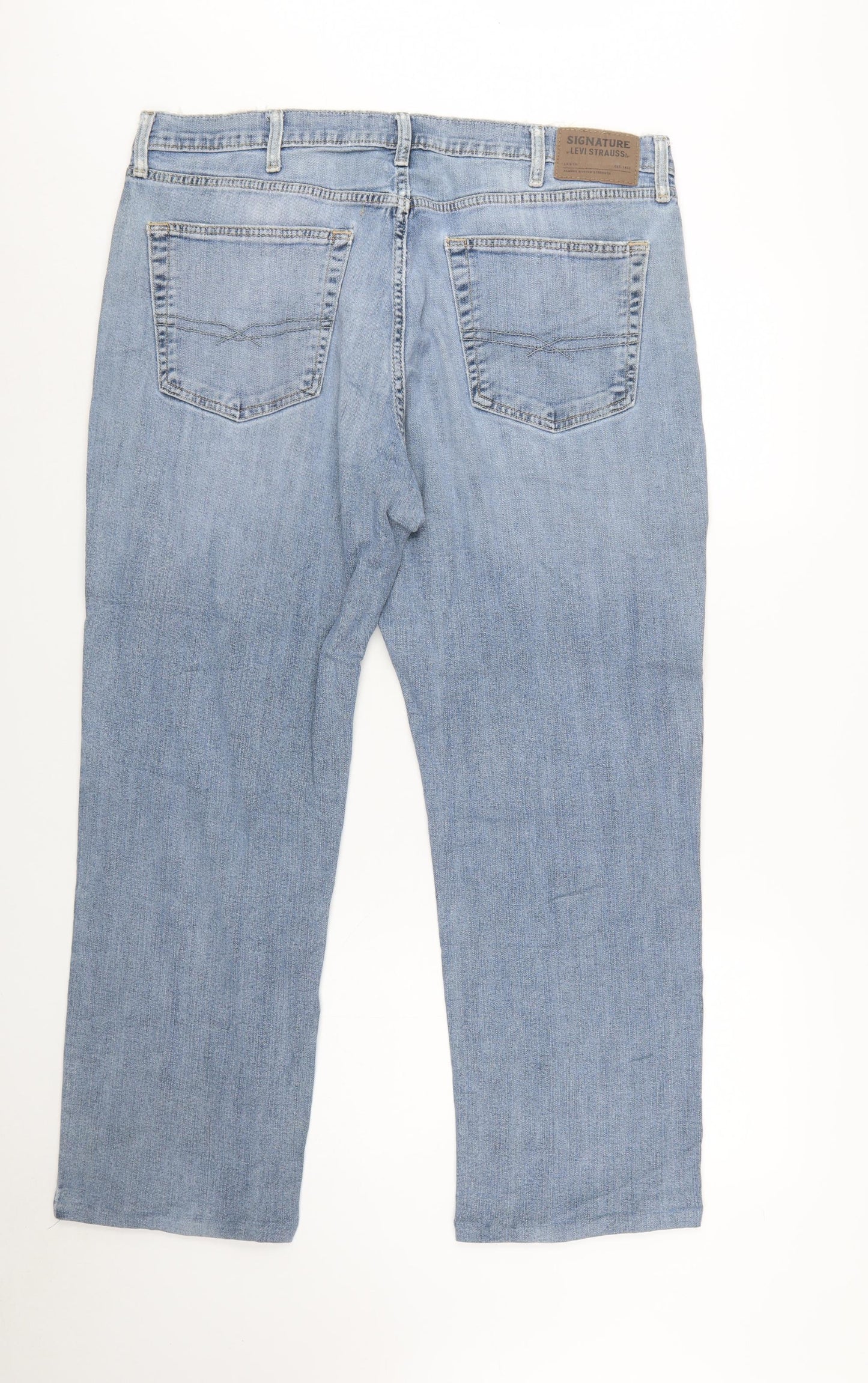Levi Strauss Men's Blue 38x32 Athletic Fit Straight Denim Jeans