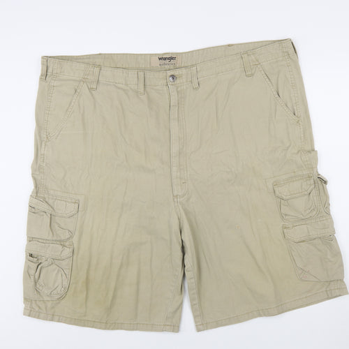 Wrangler Men's Beige Cotton Cargo Shorts Size 48 Regular Fit