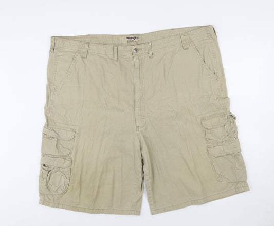 Wrangler Men's Beige Cotton Cargo Shorts Size 48 Regular Fit