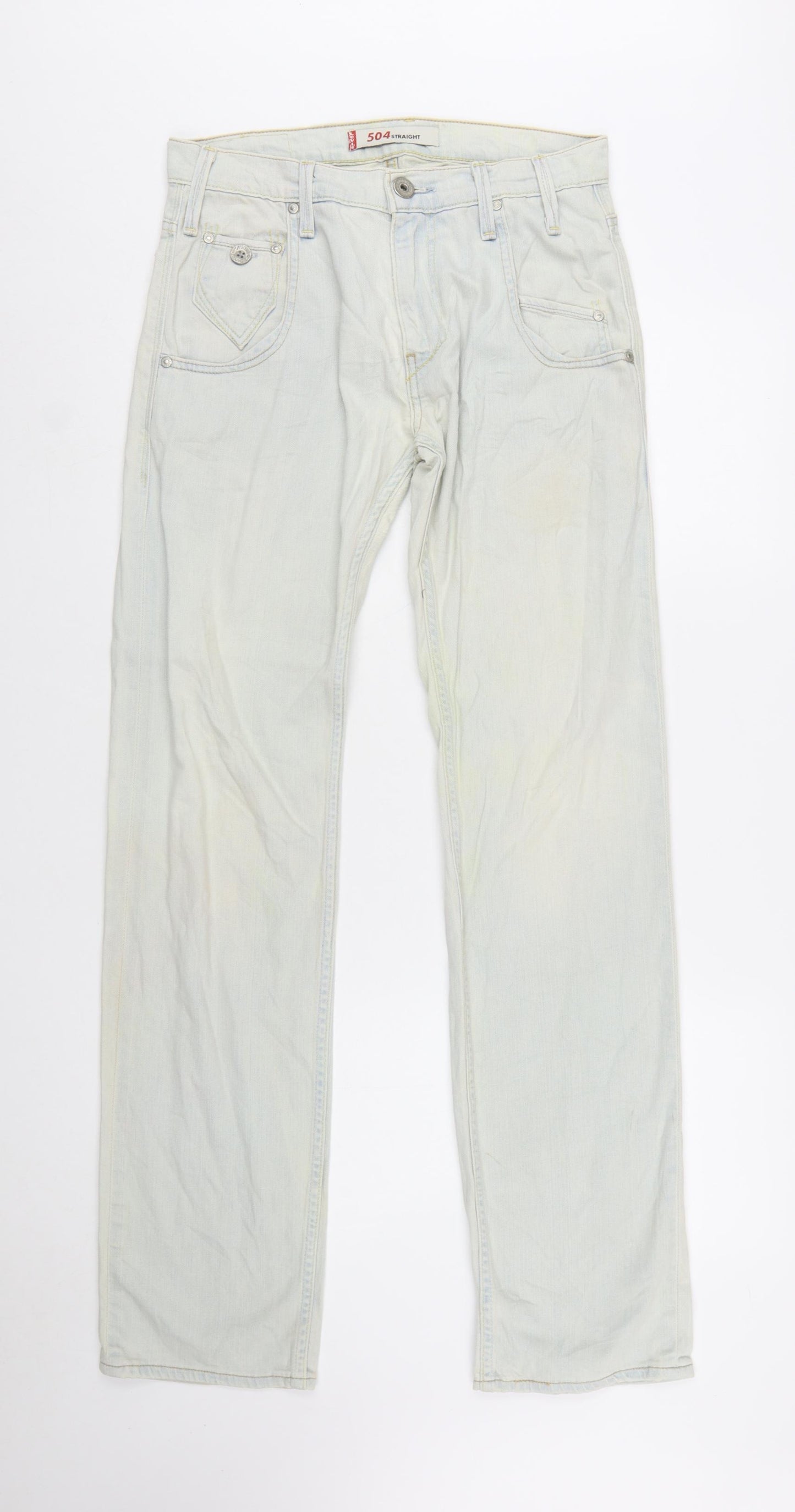 Levi's Women's Light Blue 504 Straight Denim Jeans Size 12