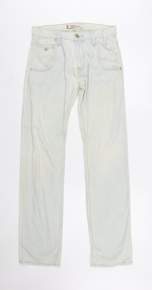 Levi's Women's Light Blue 504 Straight Denim Jeans Size 12