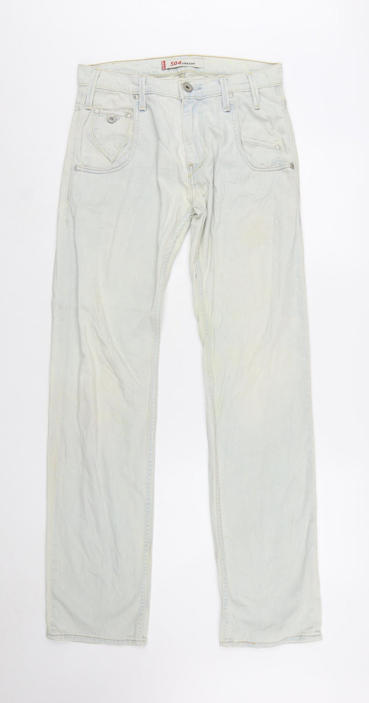 Levi's Women's Light Blue 504 Straight Denim Jeans Size 12