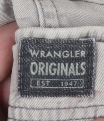 Wrangler Originals Men's Beige Cargo Shorts Size 42 Cotton Canvas