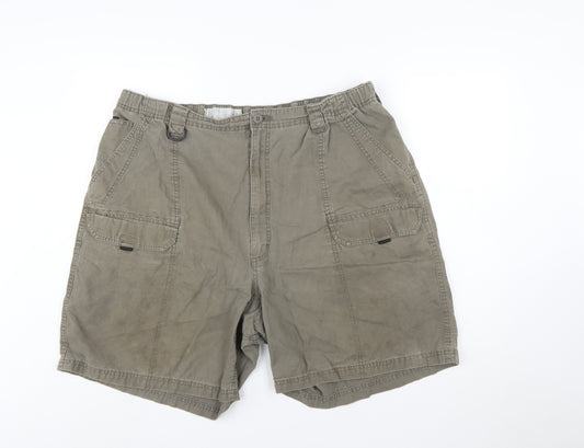 Wrangler Men's Beige Cargo Shorts Size 48 Cotton Casual Workwear