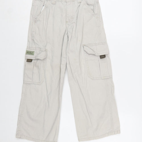 WRG Jeans Co Boys Beige Cargo Trousers 8 Years 100% Cotton Casual