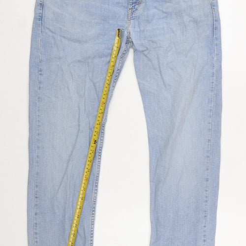 Levi Strauss & Co Men's Blue 502 Hi-Ball Regular Fit Straight Jeans W34 L34