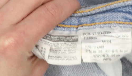 Levi Strauss & Co Men's Blue 502 Hi-Ball Regular Fit Straight Jeans W34 L34