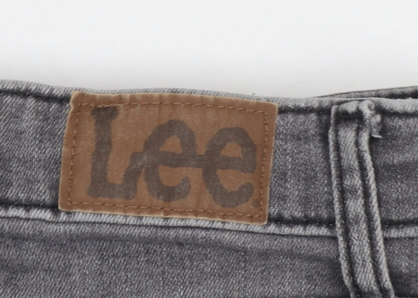 Lee Women’s Grey Flared Stretch Denim Jeans Size 12 Regular Fit