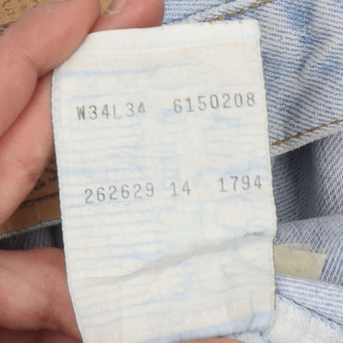 Levi's 615 Men's Light Blue Straight Leg Denim Jeans W34 L34