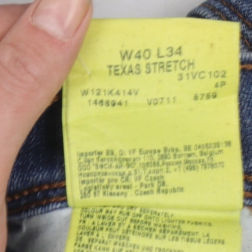 Wrangler Men's Blue Regular Fit Texas Stretch Jeans W40 L34