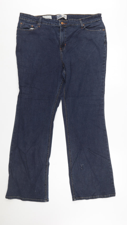 Levi Strauss & Co Women’s Blue Bootcut Jeans Size 18 Regular Denim Stretch