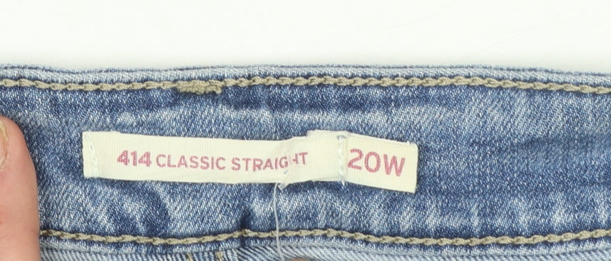 Levi's 414 Classic Straight Blue Jeans Women Size 20W
