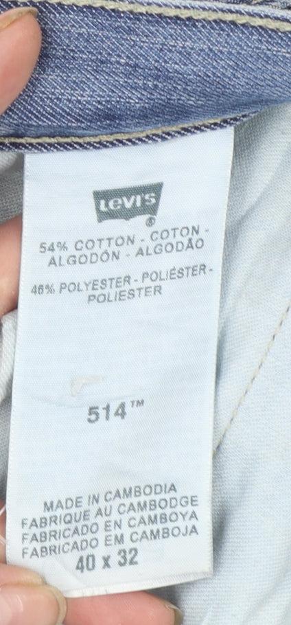 Levi's Men's Blue 514 Straight Fit Jeans 40x32 Denim