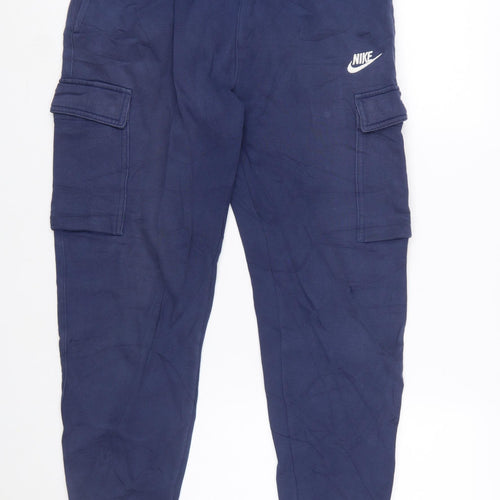Nike Men's Blue Cargo Jogger Trousers Size S