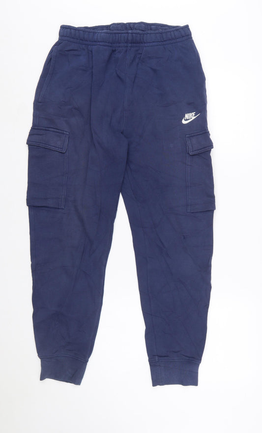 Nike Men's Blue Cargo Jogger Trousers Size S