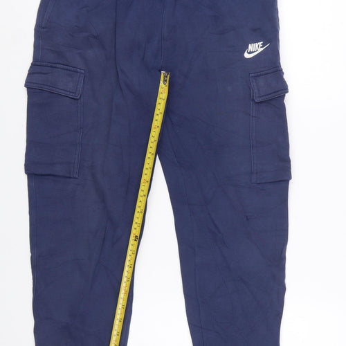 Nike Men's Blue Cargo Jogger Trousers Size S