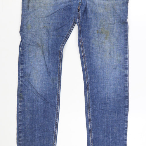 Diesel Men Blue Slim Straight Jeans Size 30 Medium Wash Denim
