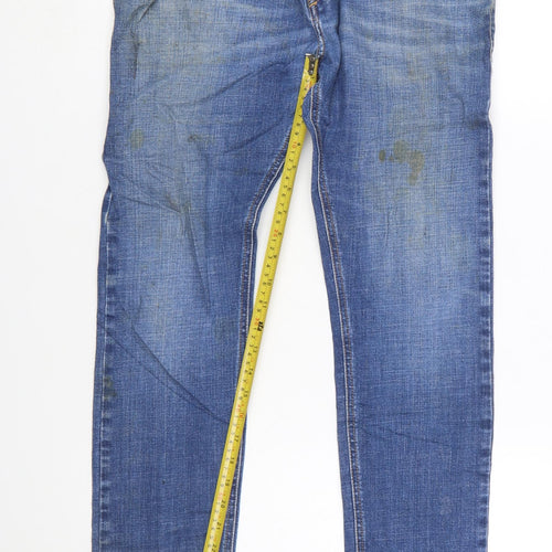 Diesel Men Blue Slim Straight Jeans Size 30 Medium Wash Denim