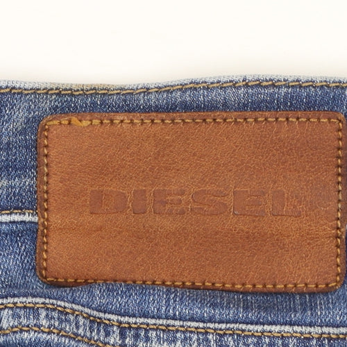 Diesel Men Blue Slim Straight Jeans Size 30 Medium Wash Denim