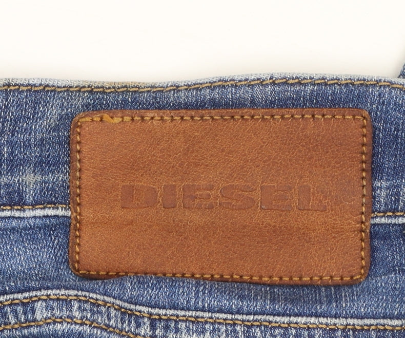 Diesel Men Blue Slim Straight Jeans Size 30 Medium Wash Denim