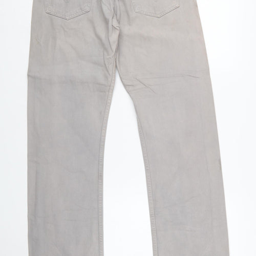Levi's 501 Men's Grey Button Fly Straight Jeans W32 L34