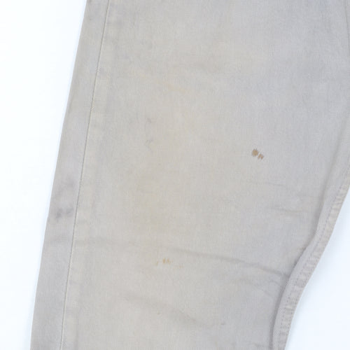 Levi's 501 Men's Grey Button Fly Straight Jeans W32 L34