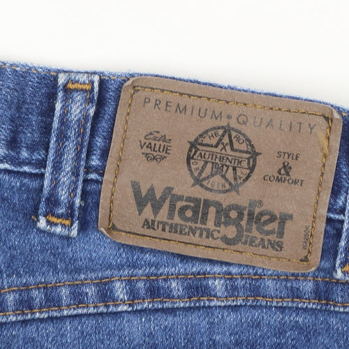 Wrangler Men's Blue 34x30 Straight Leg Denim Jeans