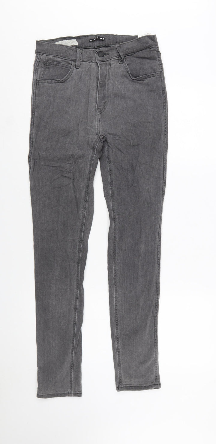 Levi's Women's Grey Skinny Denim Jeans Size 10 Regular Mid Rise