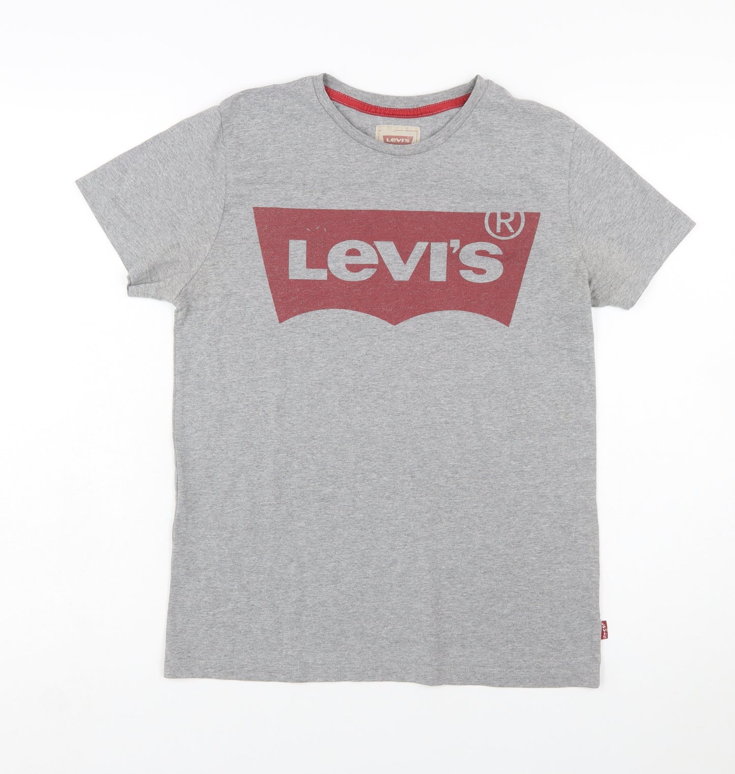 Levi's Boys Grey Logo Short Sleeve Cotton T-Shirt Size 14 Years