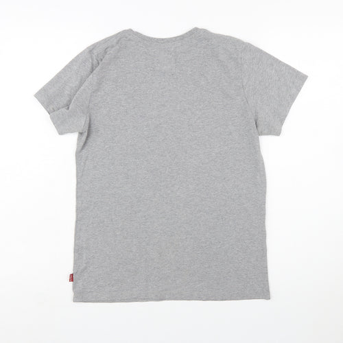 Levi's Boys Grey Logo Short Sleeve Cotton T-Shirt Size 14 Years