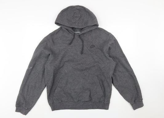Nike Men's Grey Pullover Hoodie Size S Fleece Sportswear