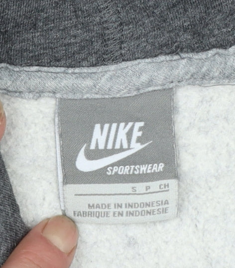 Nike Men's Grey Pullover Hoodie Size S Fleece Sportswear