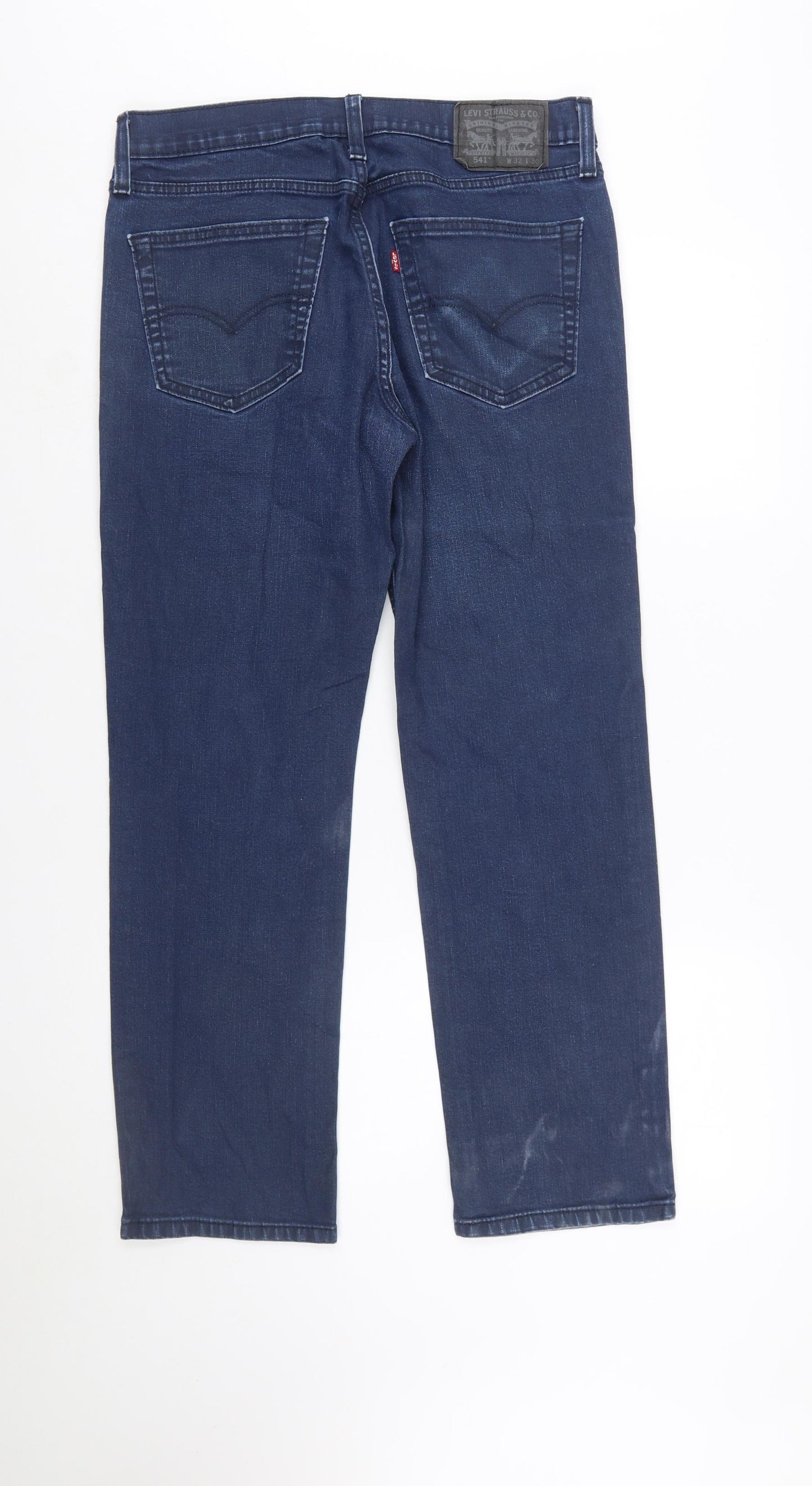 Levi's 541 Men Blue Straight Denim Jeans W32 L30 Cotton Blend