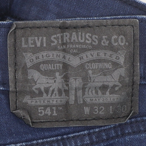 Levi's 541 Men Blue Straight Denim Jeans W32 L30 Cotton Blend