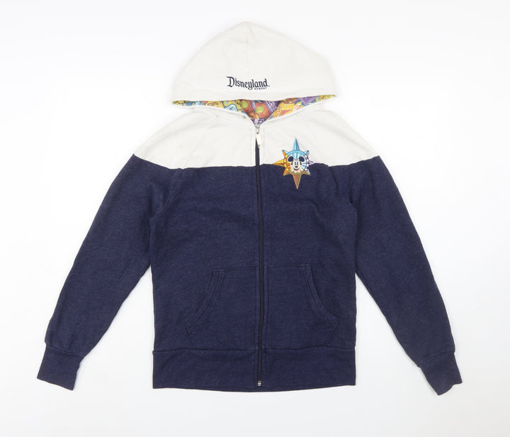 Disney Parks Womens Navy Full Zip Hoodie Mickey Medium