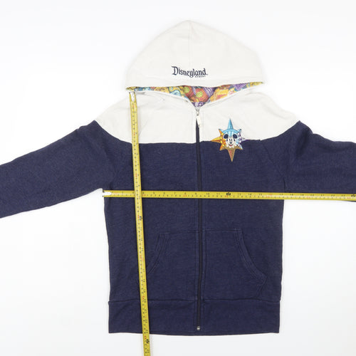 Disney Parks Womens Navy Full Zip Hoodie Mickey Medium