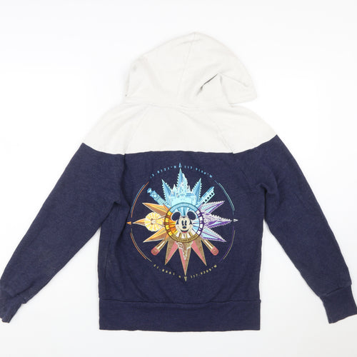 Disney Parks Womens Navy Full Zip Hoodie Mickey Medium